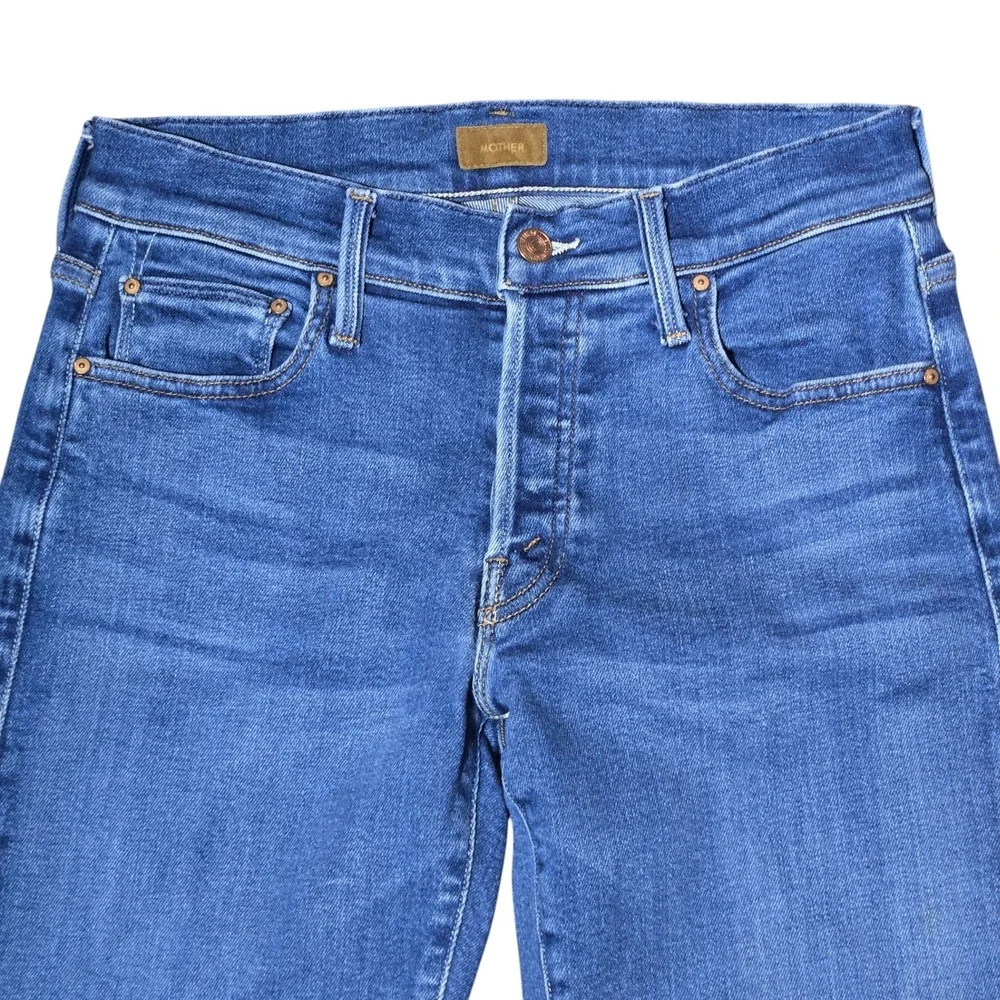 MOTHER The Slider Hover Jeans Coastal Colors Straight Leg 26 Premium Streetwear